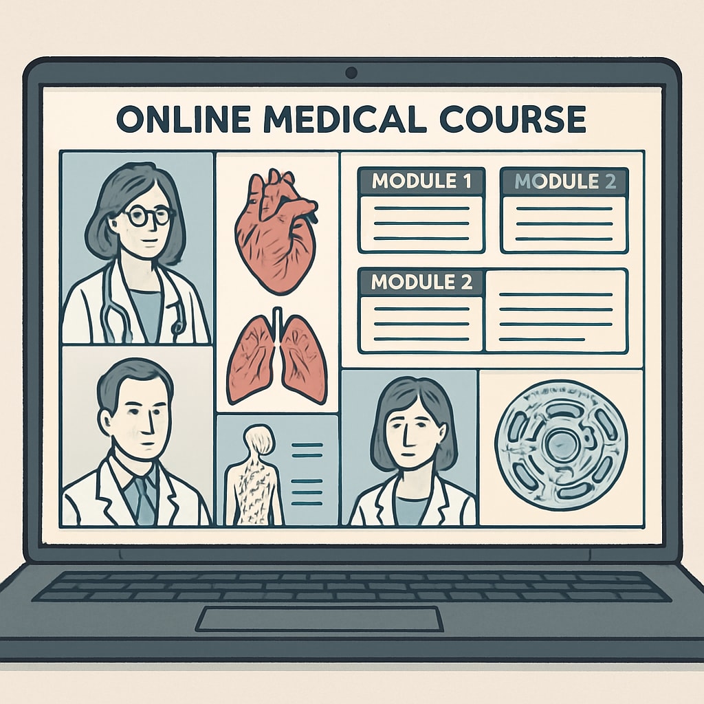 Online medical course platform for non-medical learners.