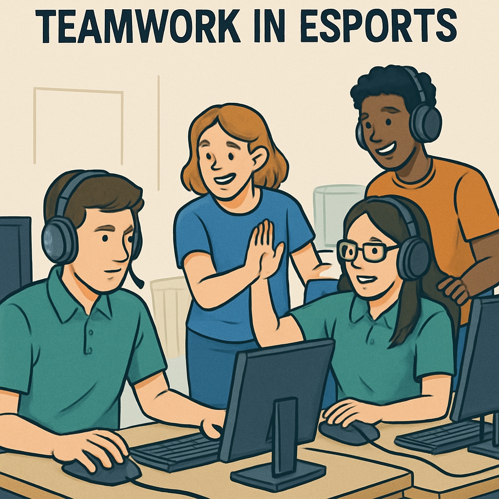 Students participating in an esports competition as part of game-based learning in education.