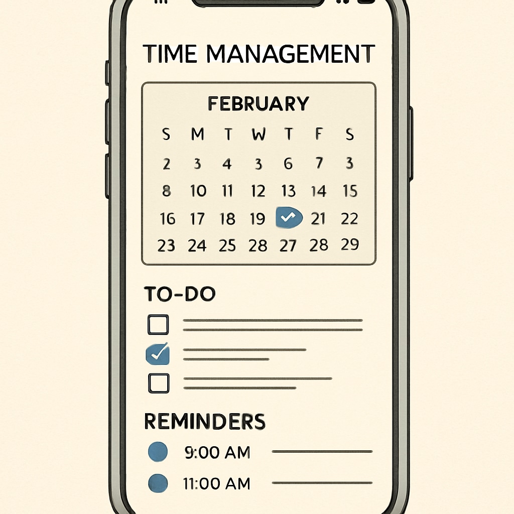 Time management app for balancing work and education.