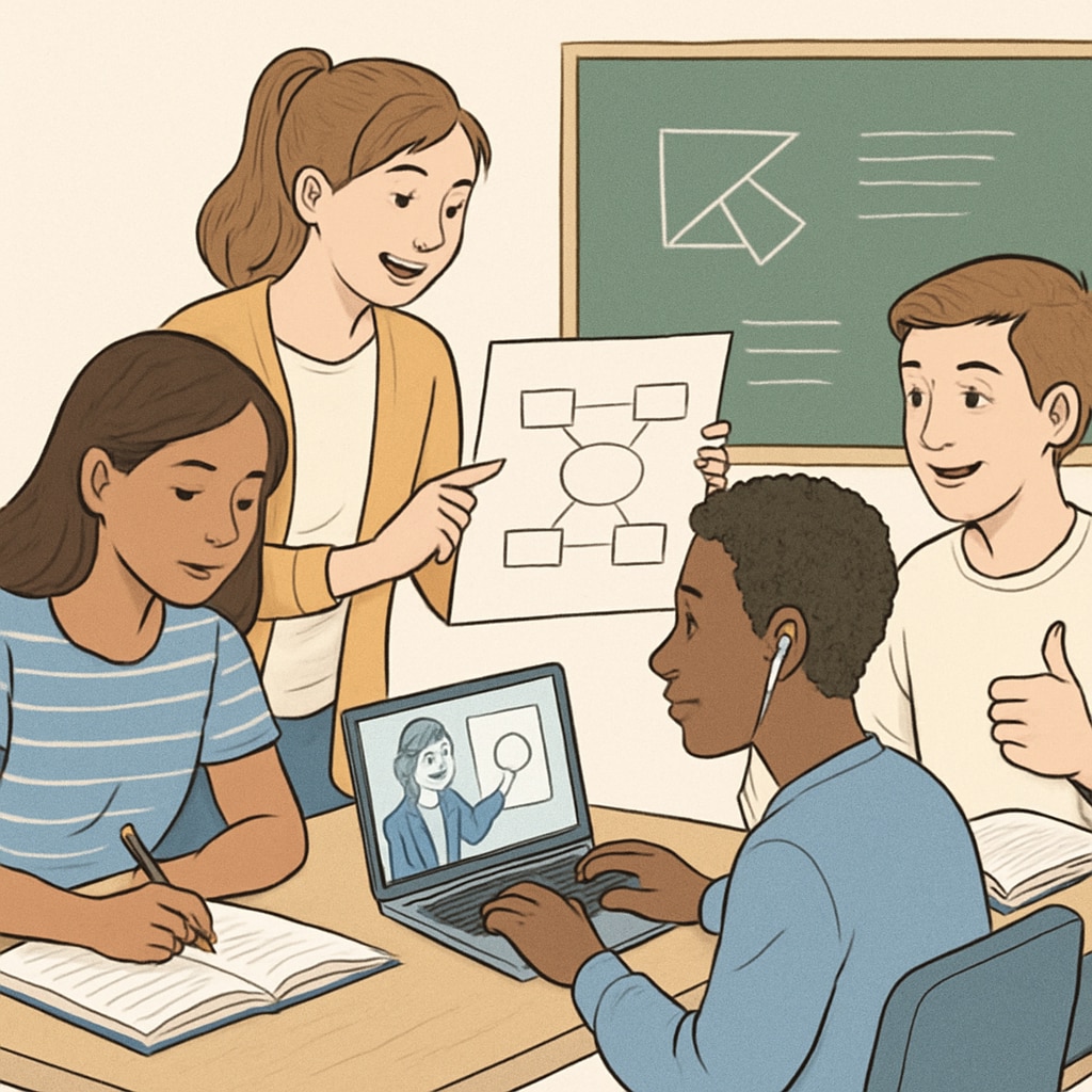 A group of students engaged in a collaborative learning activity, representing diverse learning methods. Students participating in a collaborative learning activity to explore effective study strategies.