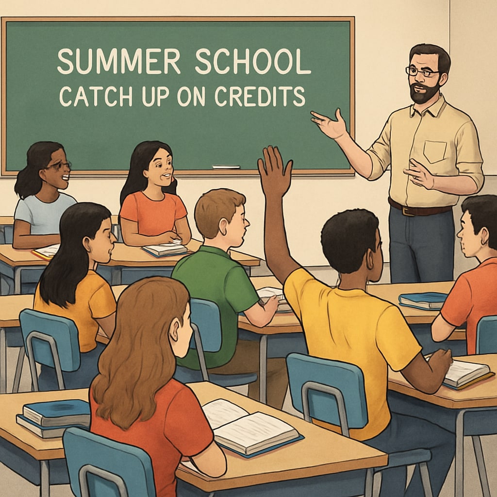 Summer school session for credit recovery