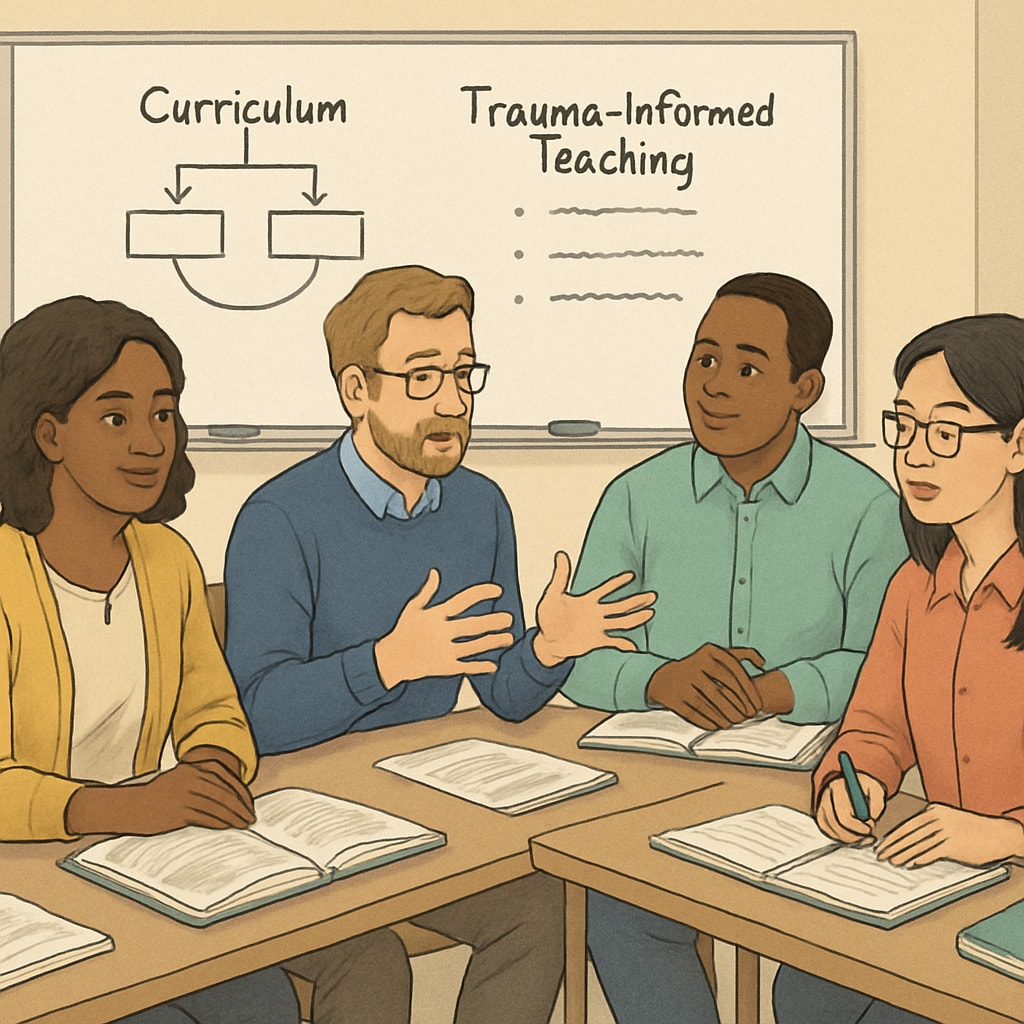 Gaza educators in a workshop for curriculum design and trauma-informed teaching.