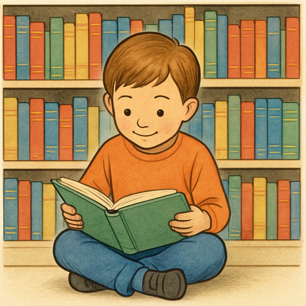A child reading a book to exemplify intrinsic motivation in reading.