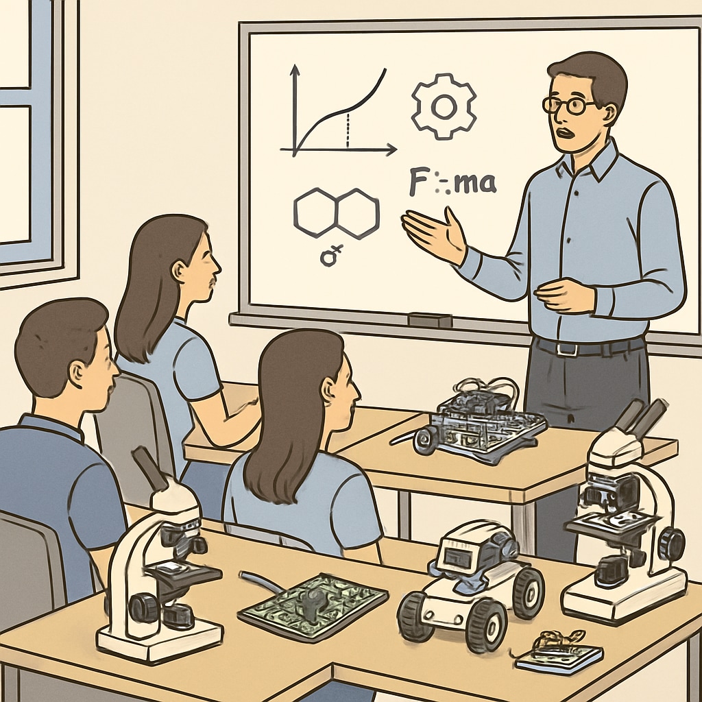 STEM educational tools and classroom setting for dual degree graduates.