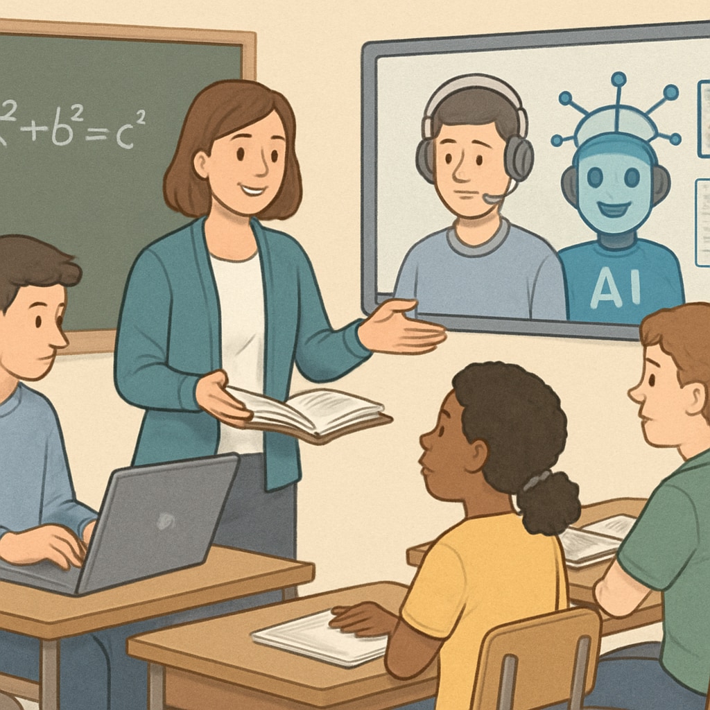 Teacher value emphasized in a tech-driven classroom setting.