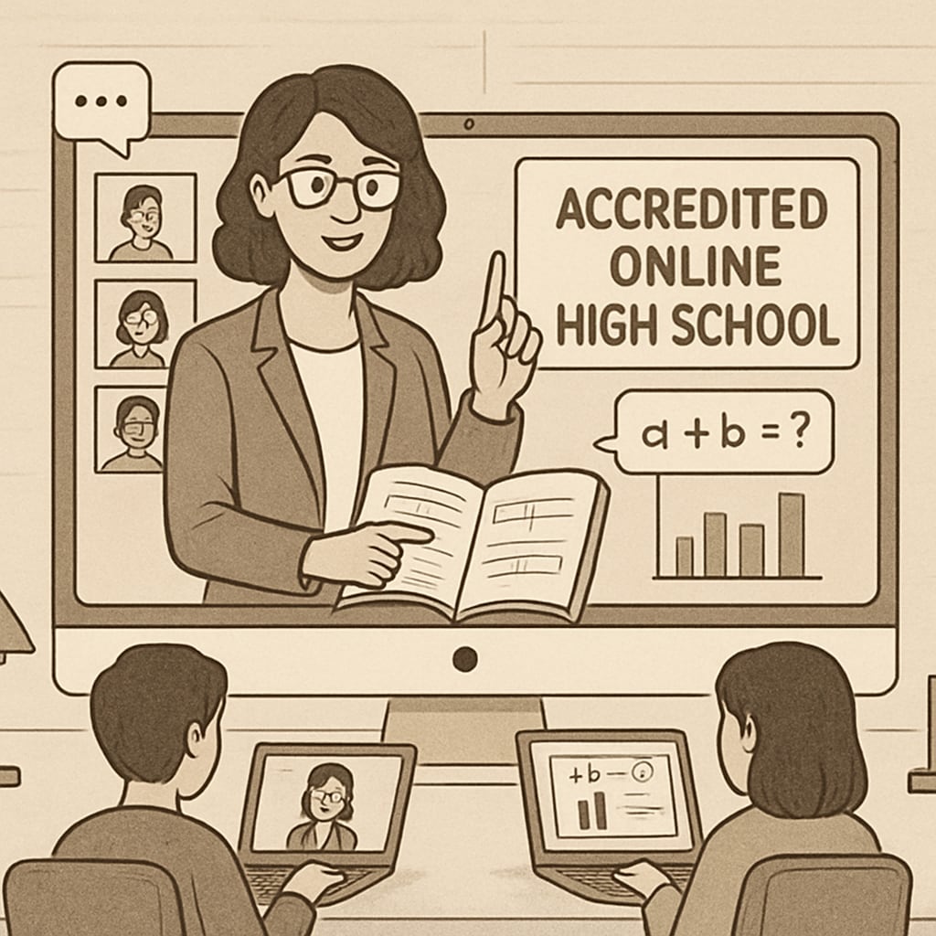 Accredited online high school programs include interactive virtual lessons.