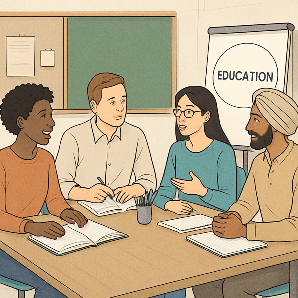 Adult learners attending a multicultural education workshop