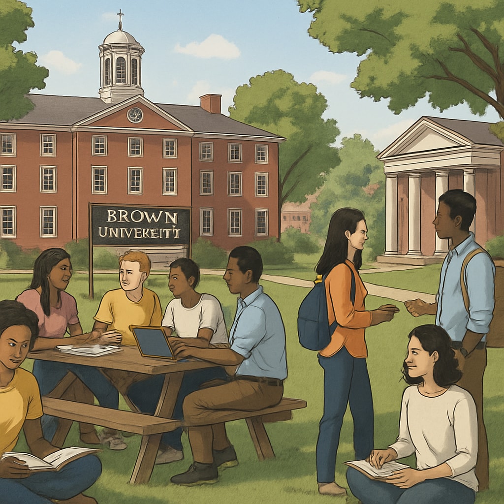 Brown University campus showcasing diversity and inclusivity in student life.