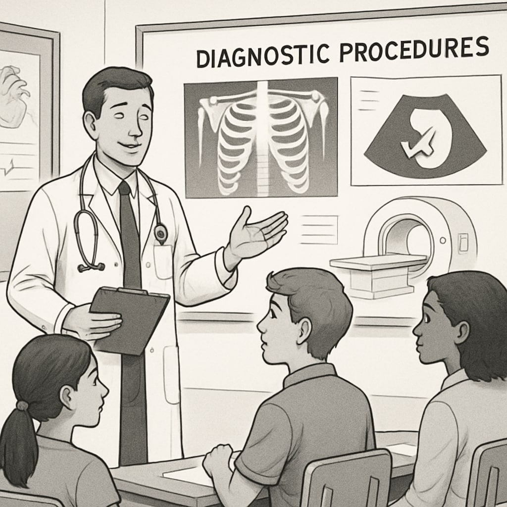 Doctor providing career counseling to students, showcasing practical healthcare insights.