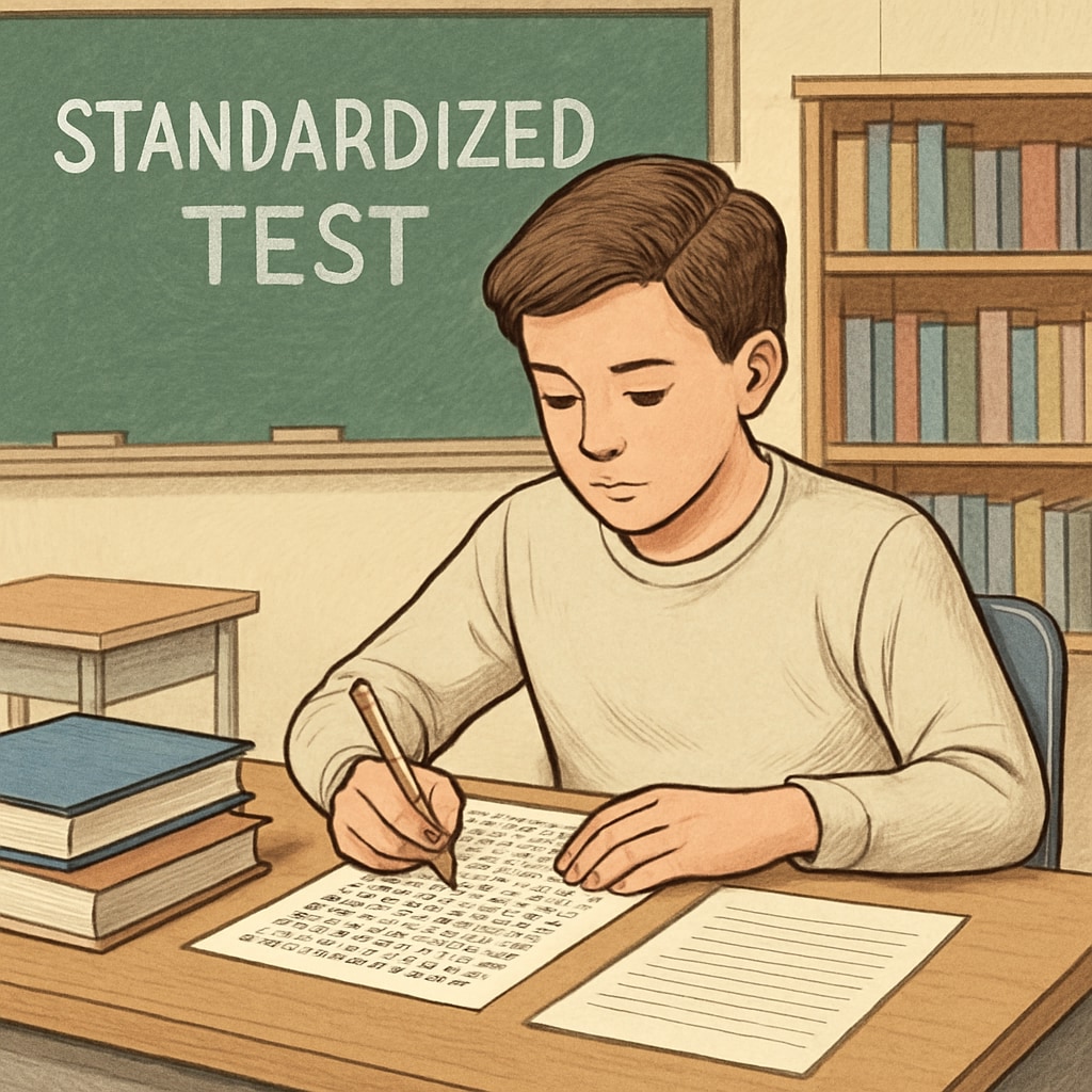 A student sitting at a desk, preparing for standardized tests to balance their academic profile during the college application process. A student studying for standardized tests to strengthen their college application profile.