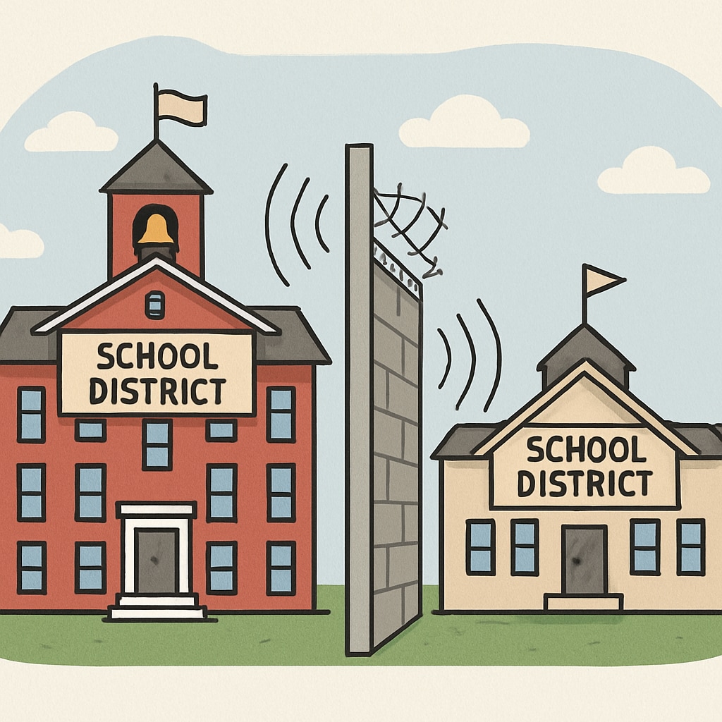 A visual representation of district interference in school choice policies.