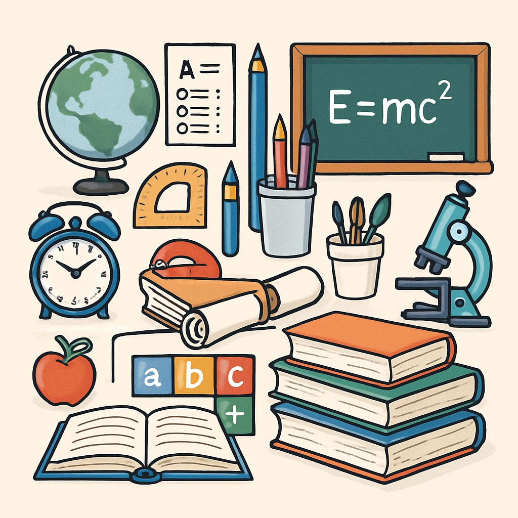 A collection of educational tools and books, symbolizing the diverse resources available on Reddit. Educational tools and books representing K12 resources on Reddit.