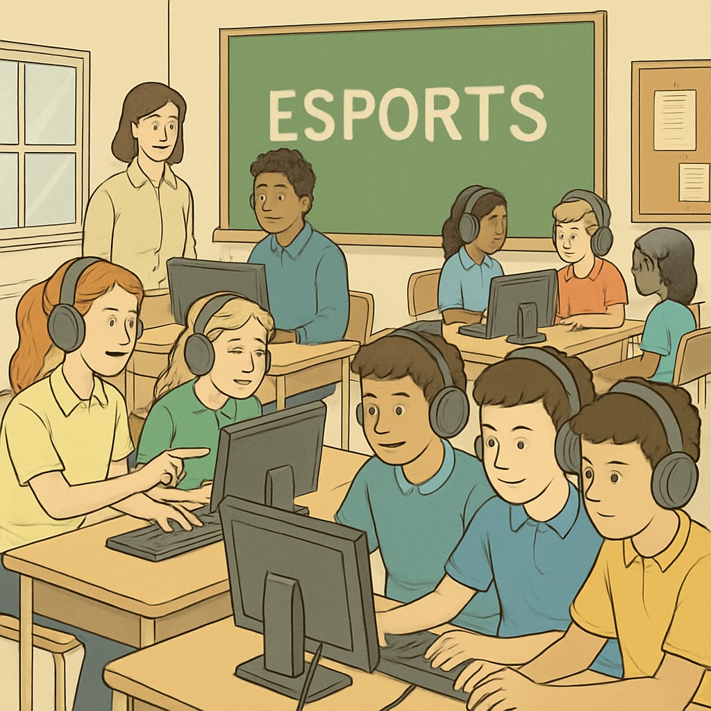Students engaging in esports as part of game-based learning in education innovation