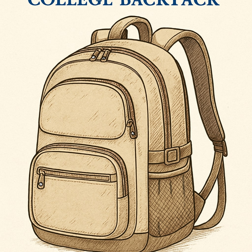 A stylish yet affordable college backpack suitable for casual and academic use. Stylish and affordable college backpack