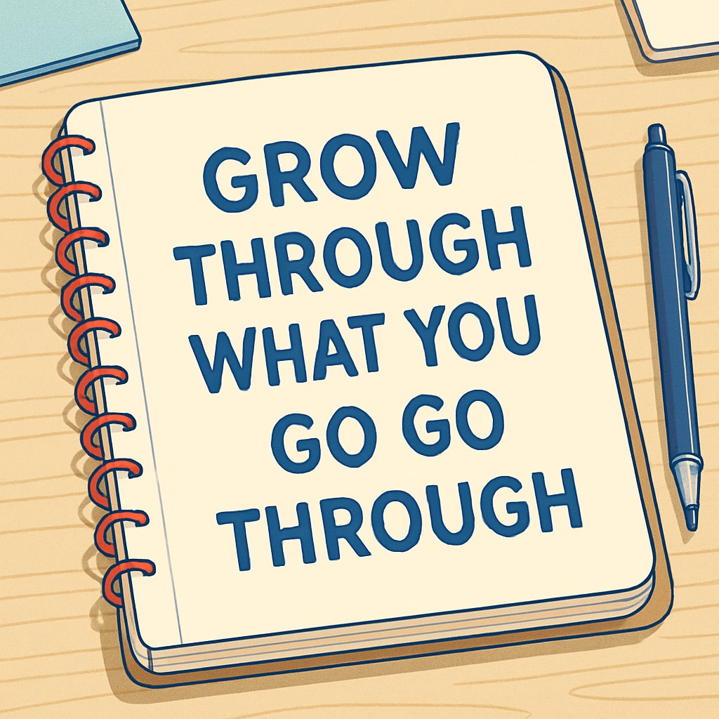A motivational quote on a notebook, emphasizing resilience and personal growth. A notebook with an inspiring quote about overcoming academic disappointments.