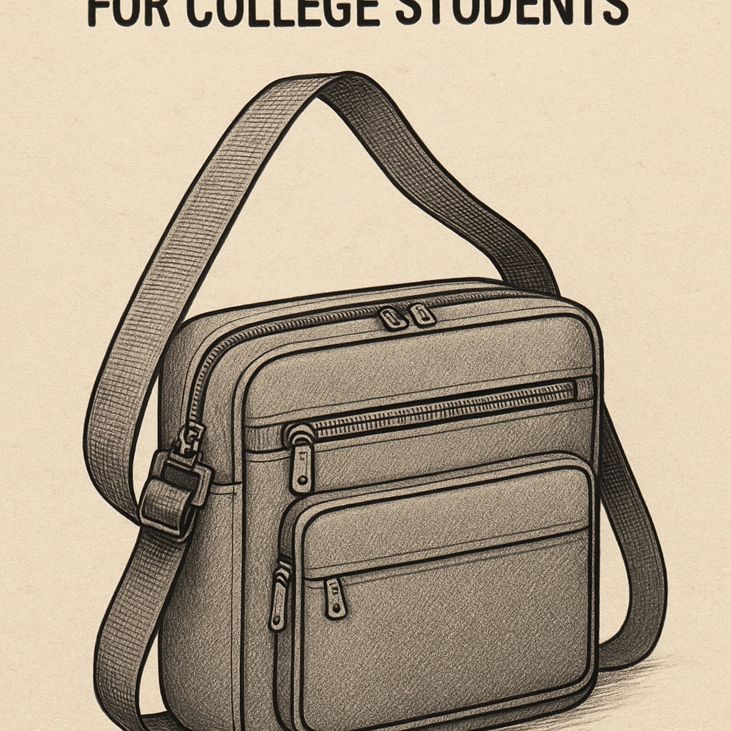 A sleek crossbody shoulder bag with a minimalist design, perfect for college students balancing budget and style. Crossbody shoulder bag for college students stylish yet budget-friendly.