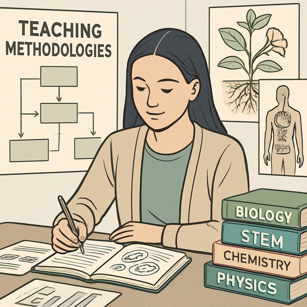 Biology graduate preparing for education master's by exploring teaching methodologies.