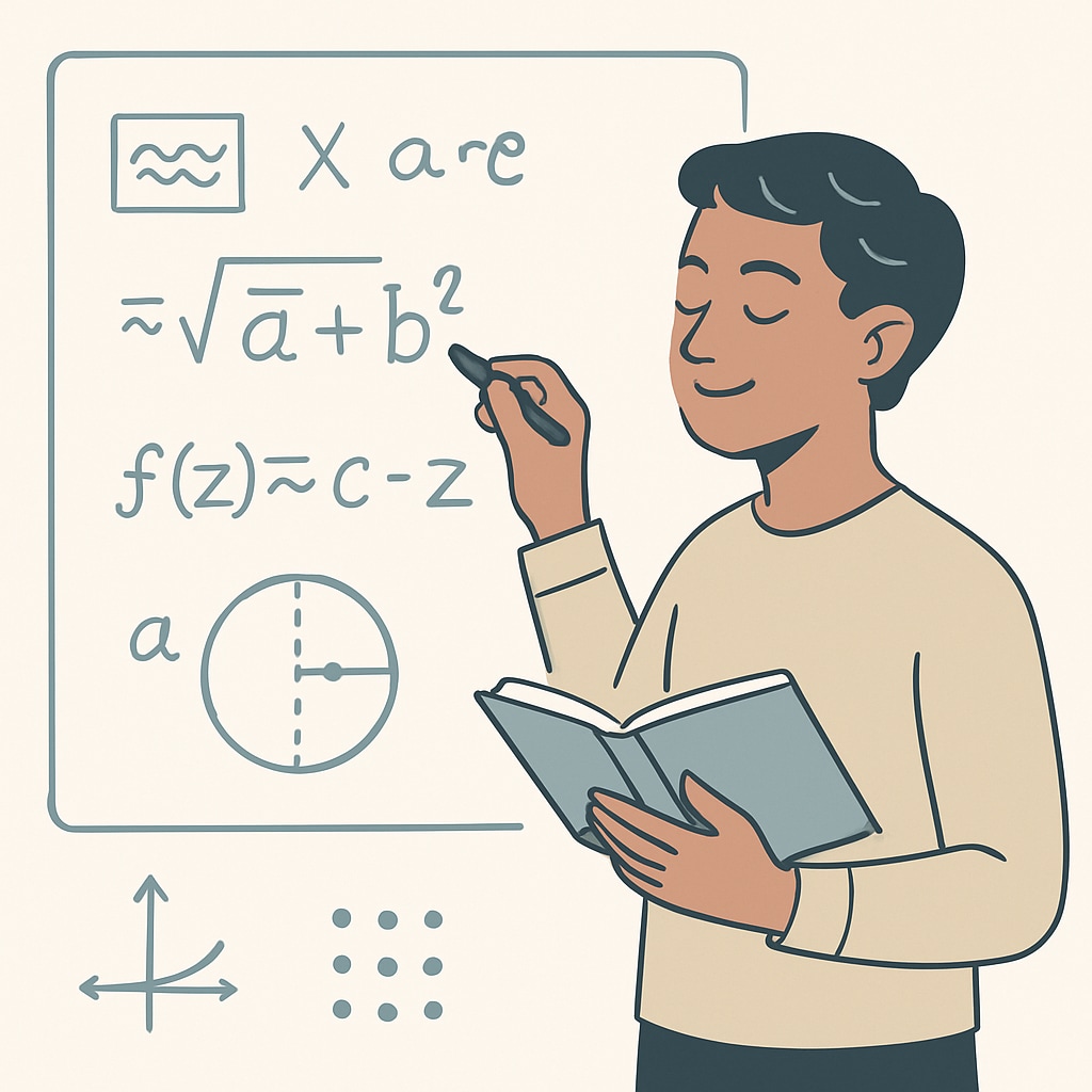 A calm student confidently solving math problems on a whiteboard. A confident student tackling multiple-choice math questions effectively.