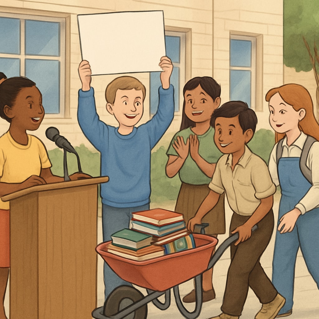 Students from diverse economic backgrounds participating in a school event, emphasizing the importance of inclusivity. Students from different socioeconomic backgrounds enjoying a school activity together.