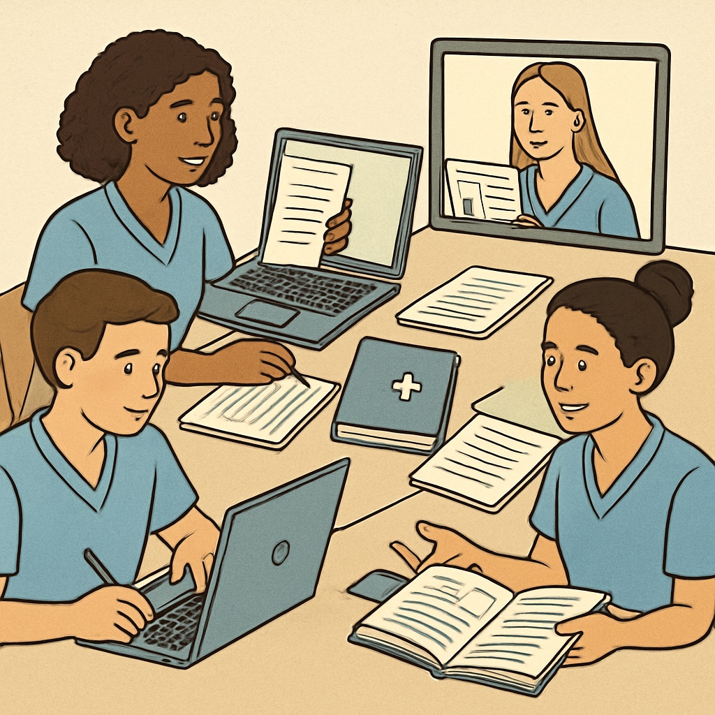 Nursing students collaborating on Discord study group