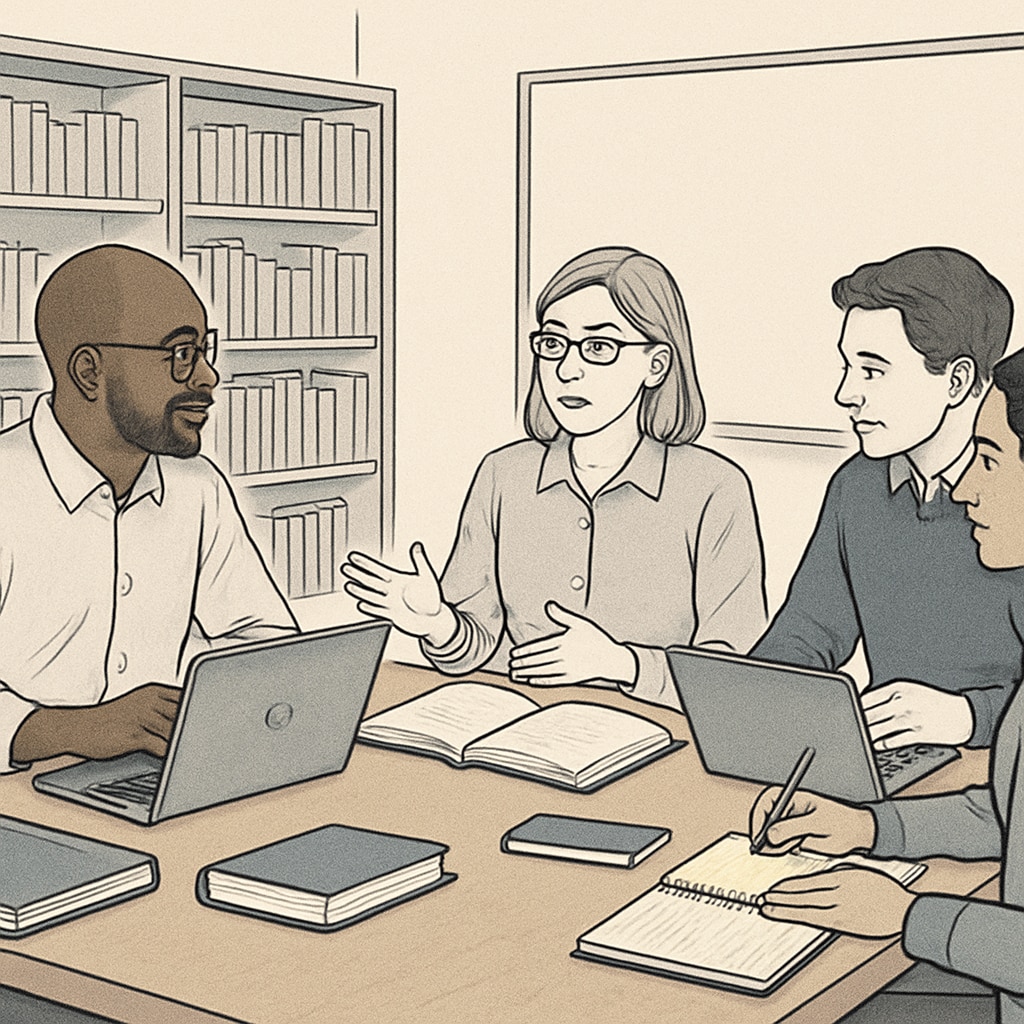 Educators engaging in an online discussion about professional resources, reflecting Reddit’s education communities.