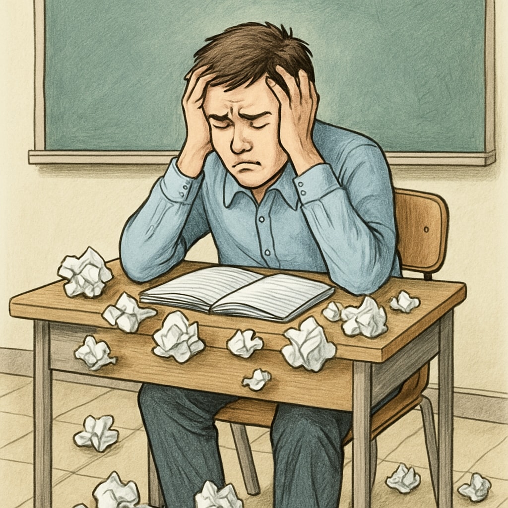 A student distressed over plagiarism accusations, emphasizing its emotional toll