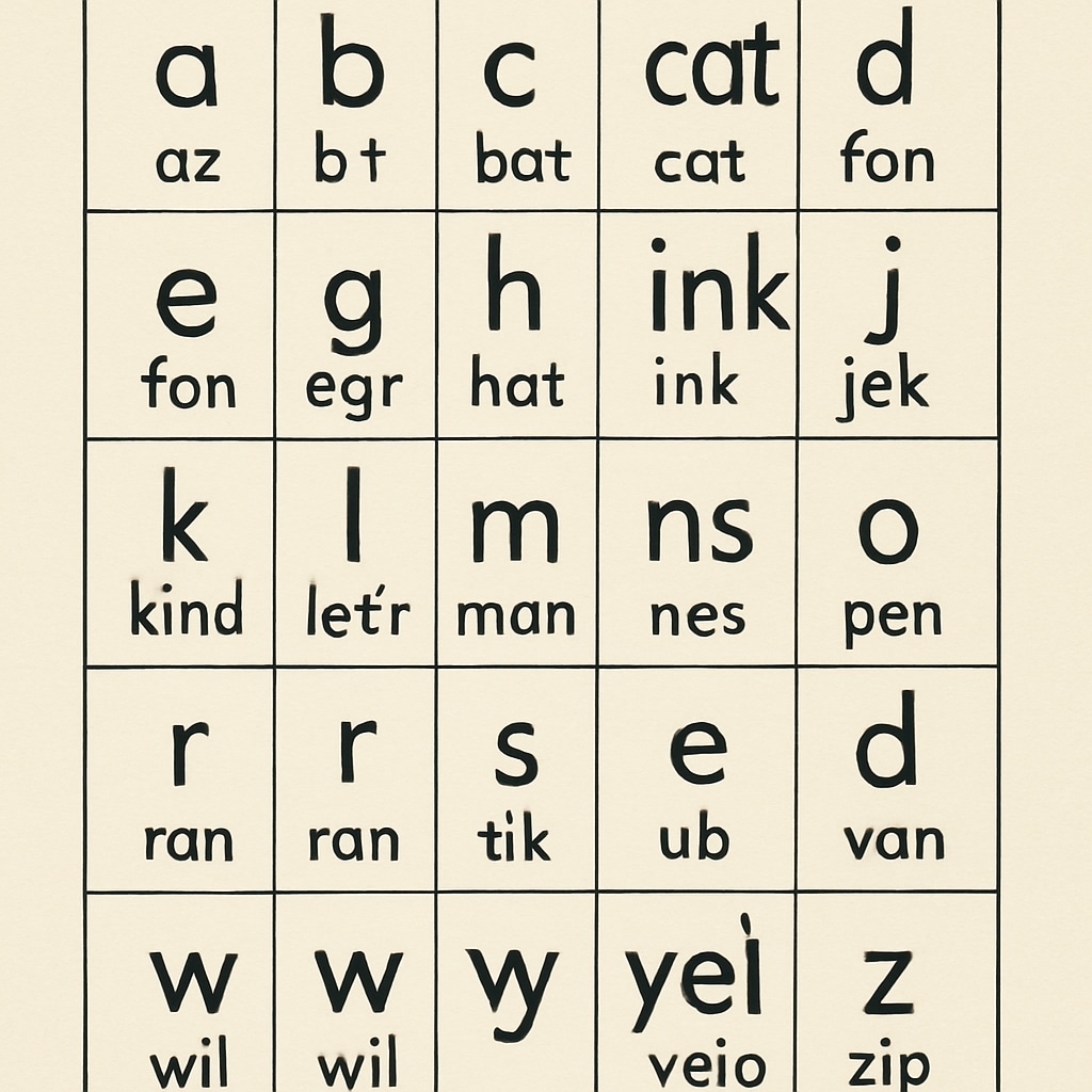An example of an ITA alphabet chart, illustrating simplified phonetic spellings used in classrooms during the 1970s. ITA alphabet chart showcasing phonetic spellings from 70s education.