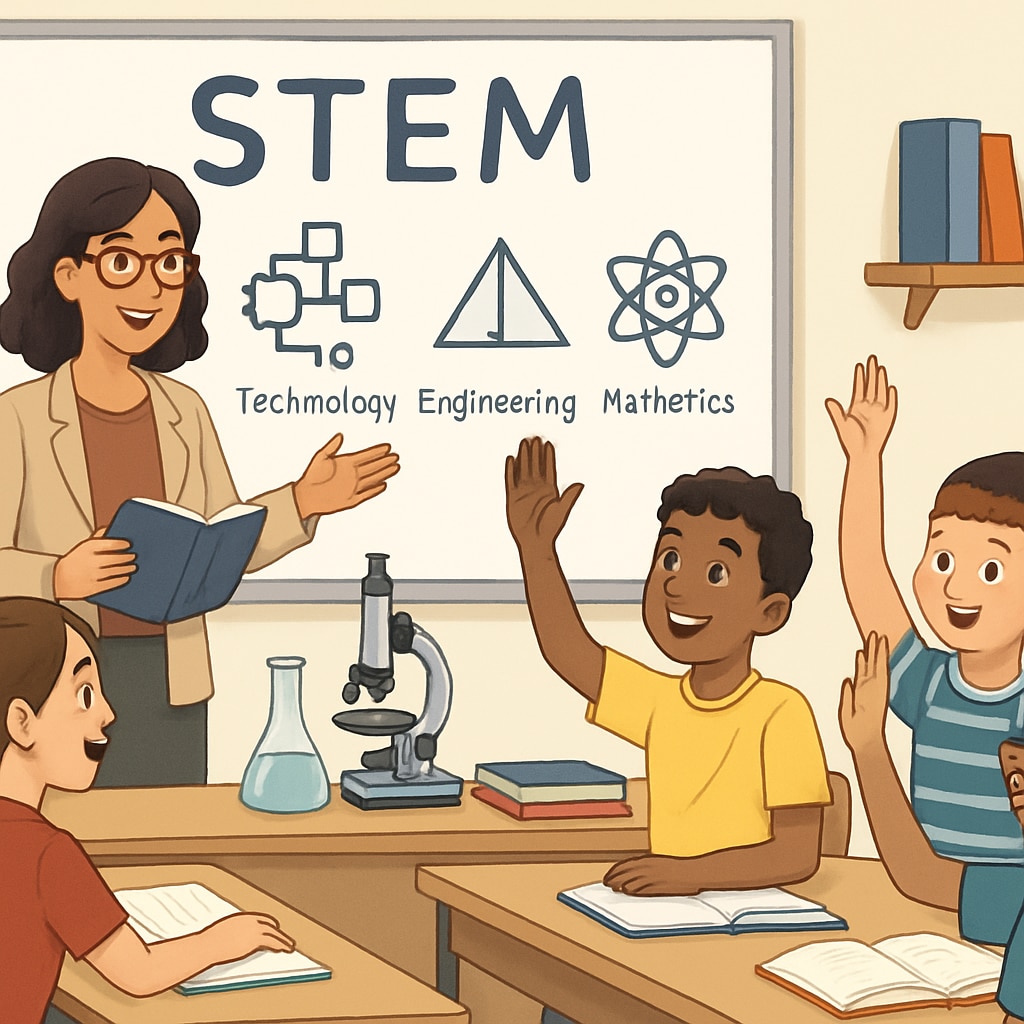 A STEM classroom illustrating a successful transition from biology to education master's.