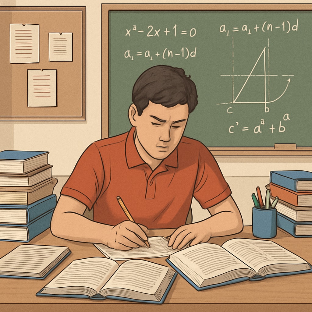 A student studying for an exam in a highly structured environment, representing Turkey's exam-driven education system. Student studying in a structured environment, representing Turkey’s exam-driven education system.