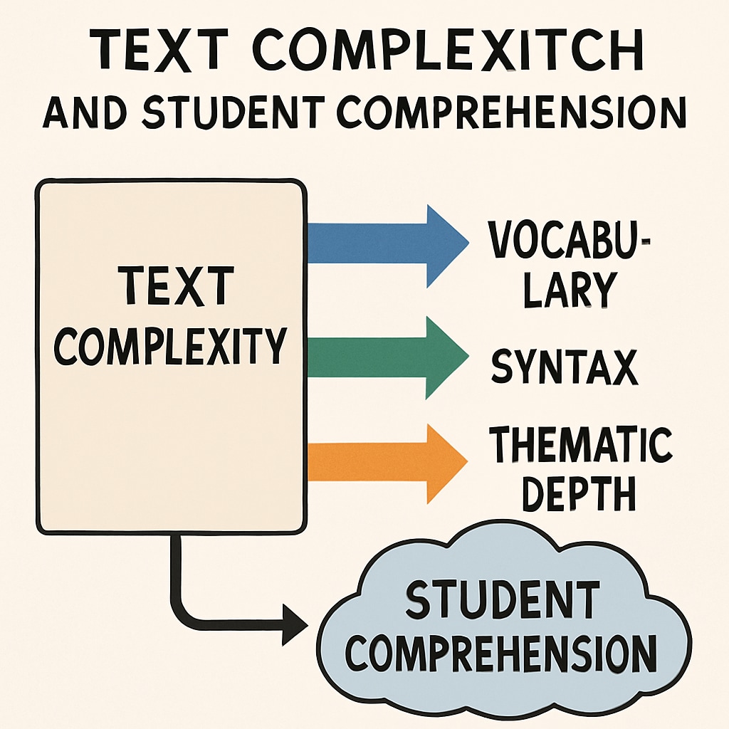 Chart showing the relationship between text complexity factors and reading comprehension.