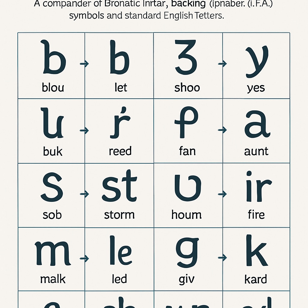 Infographic comparing ITA symbols and standard English letters.