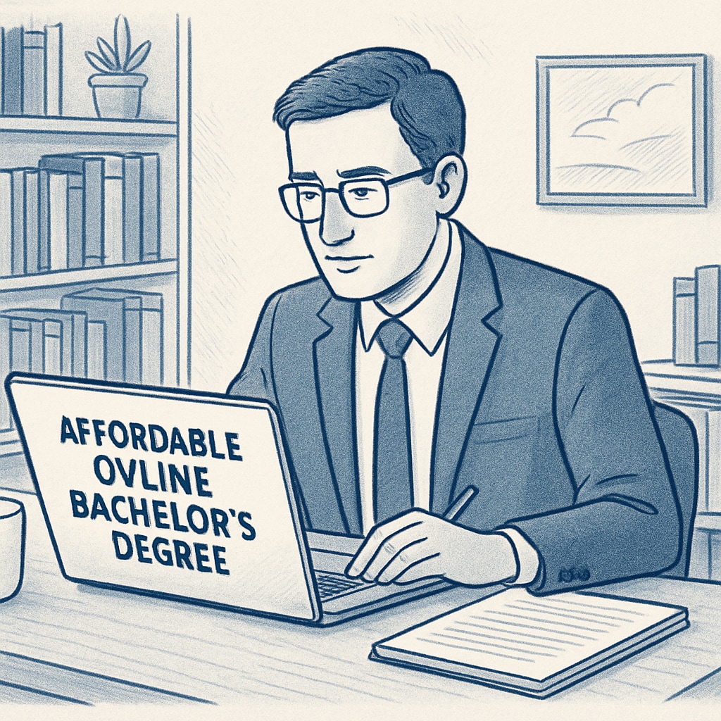 A professional researching affordable online bachelor’s degree programs