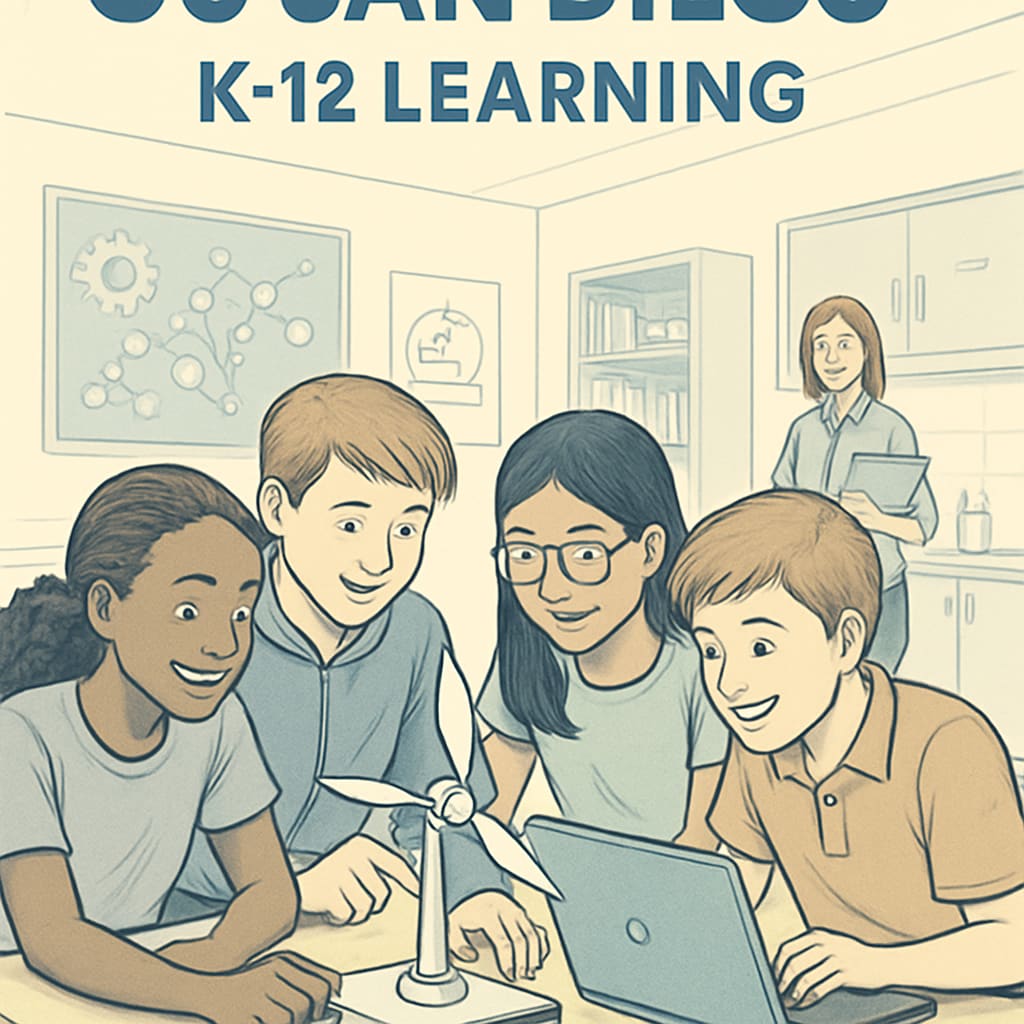 A classroom of high school students engaging in a STEM project, highlighting the impact of UC San Diego’s expansion on K12 education. High school students participating in STEM activities related to UC San Diego’s educational focus