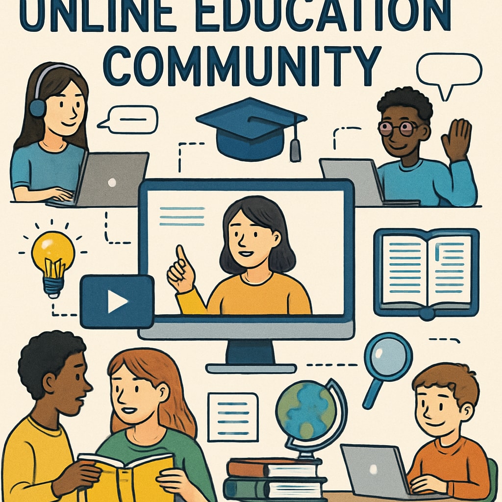 Screenshot of an online education community showcasing collaboration and shared resources.