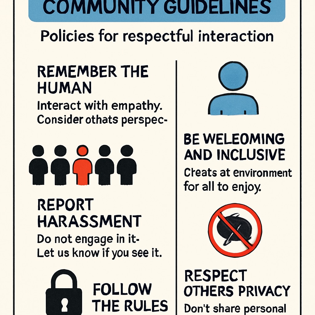 A screenshot of Reddit’s community guidelines page, illustrating its policies and rules for respectful interactions. Image showing Reddit’s community rules, relevant to education network navigation.