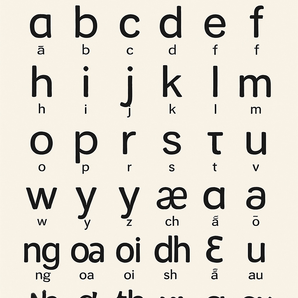 Initial Teaching Alphabet symbols simplifying English phonetics