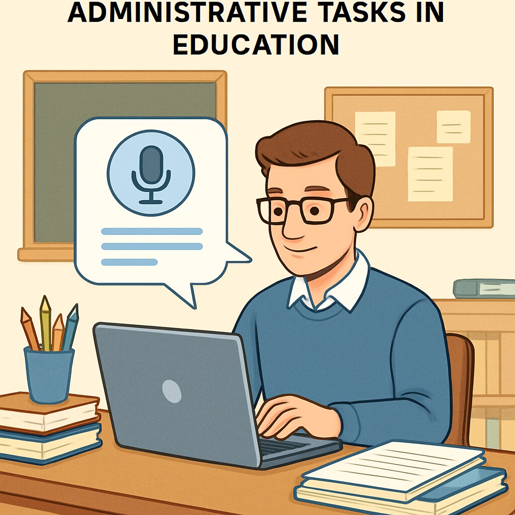 Teacher utilizing WillowVoice speech-to-text technology for lesson planning.