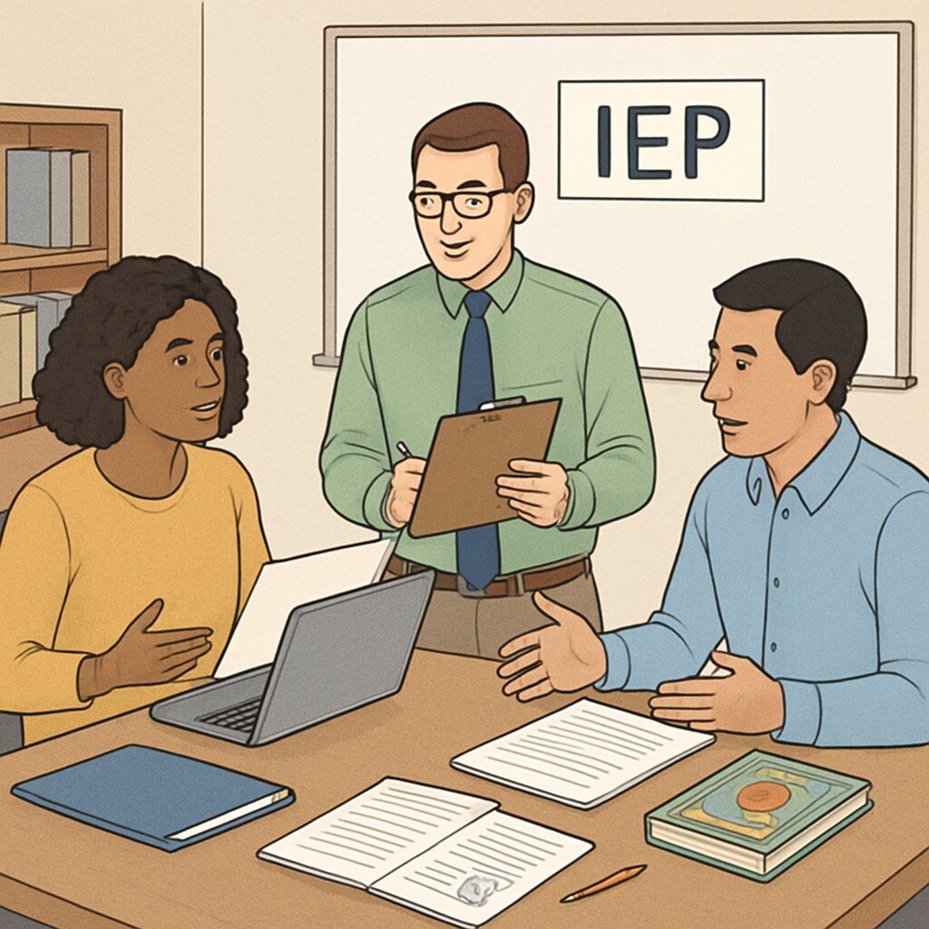 Educators discussing an Individualized Education Program (IEP).
