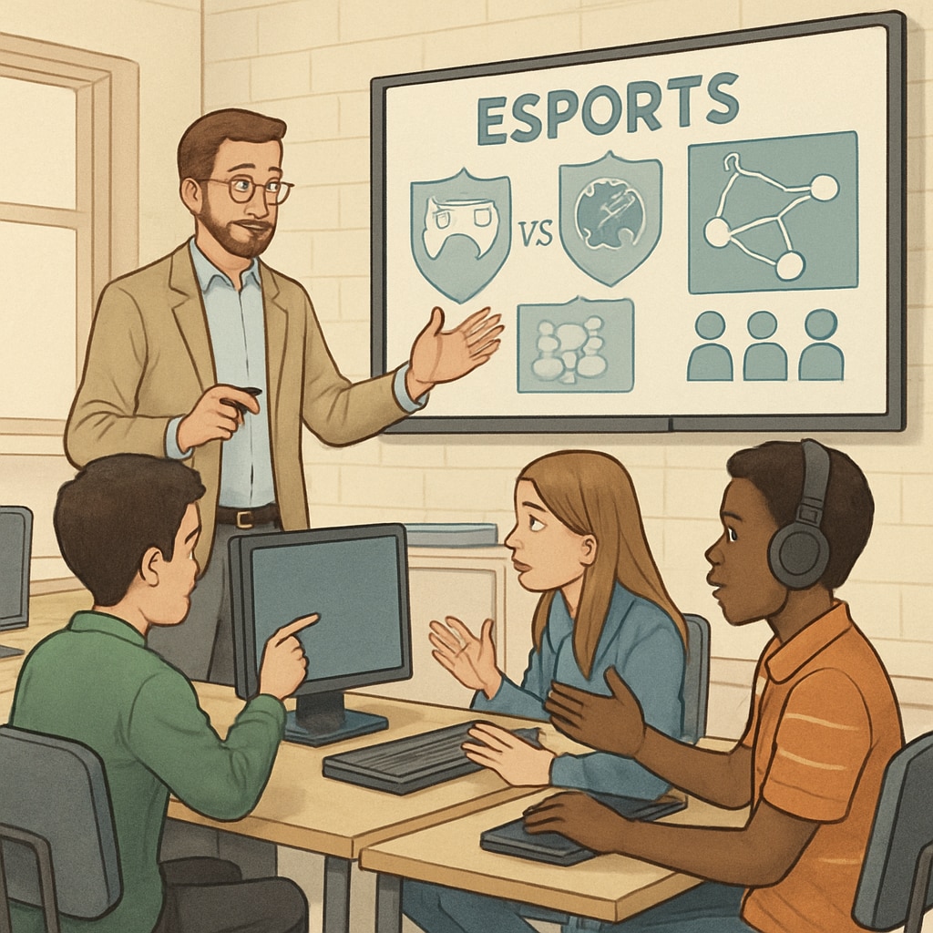 Teacher-led esports lesson for education innovation.