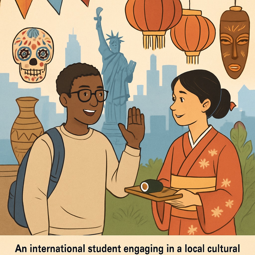 International student at a cultural festival in NYC