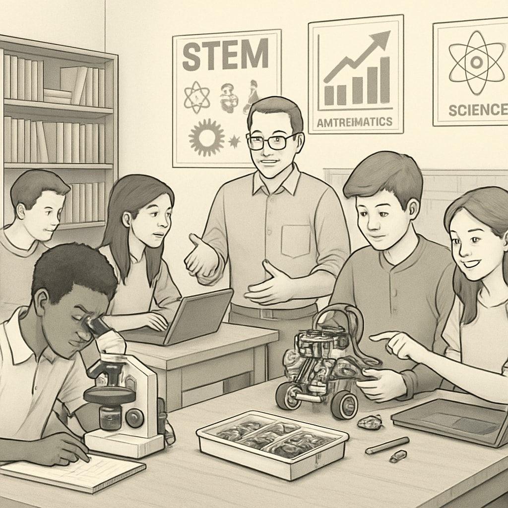A group of high school students engaged in a STEM workshop, symbolizing efforts to prepare them for higher education. High school students in a STEM workshop related to UC San Diego university growth