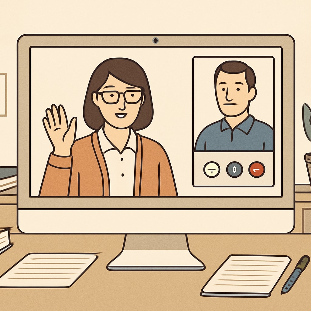 A parent-teacher meeting conducted virtually to adapt to logistical challenges of temporary school environments. Virtual parent-teacher meeting to maintain parental involvement during school renovations.