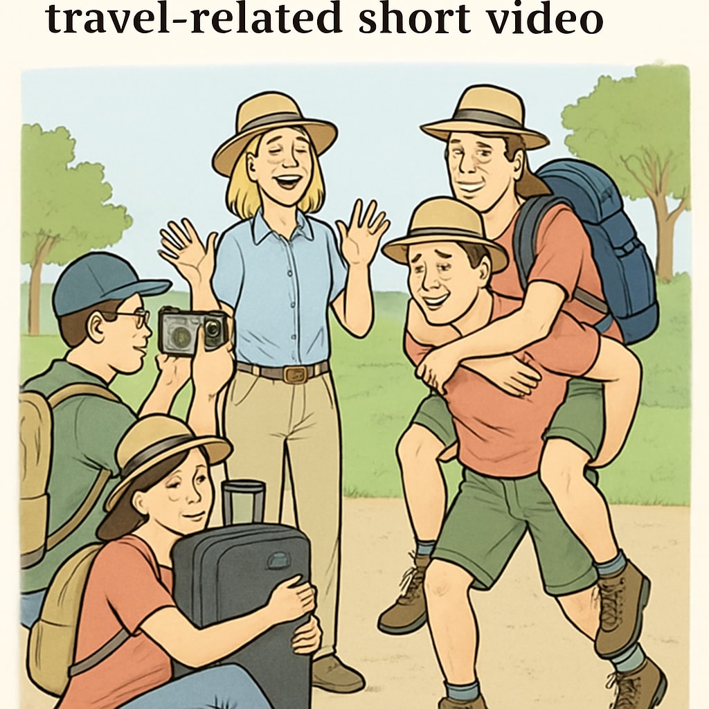 Tourists inspired by short video tourism recreating famous scenes.