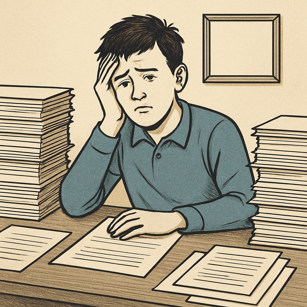Frustrated student struggling with diploma delays in home education.