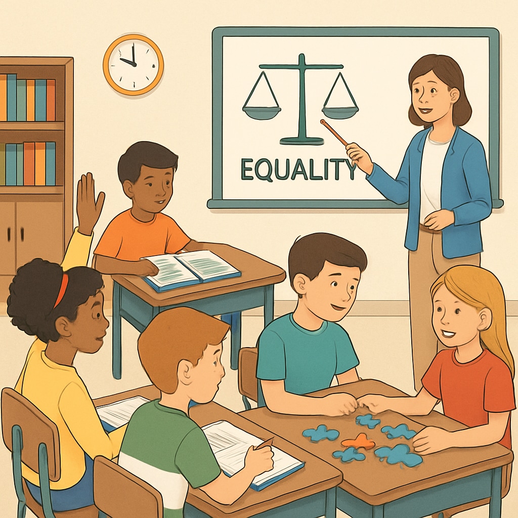 Classroom scene showing equal participation among students in activities.