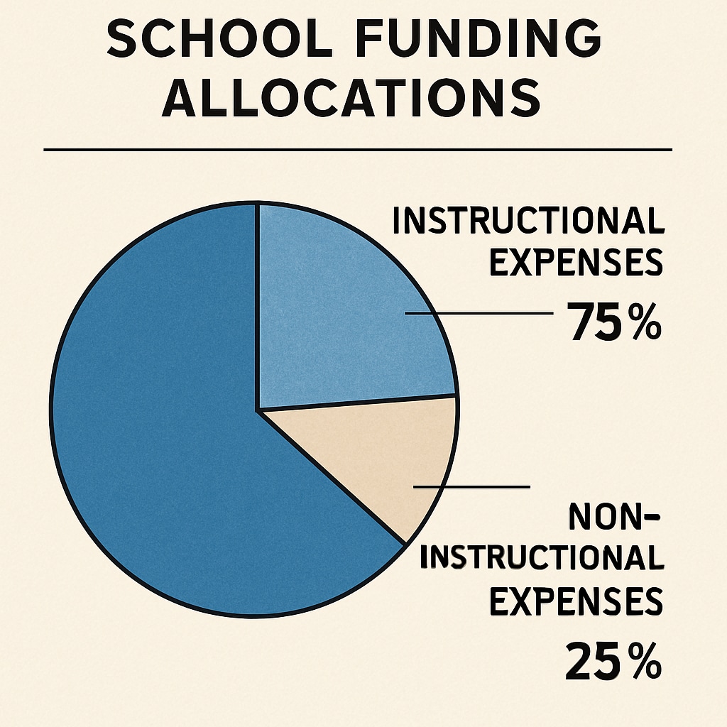 School funding graph highlighting per-student spending distribution.