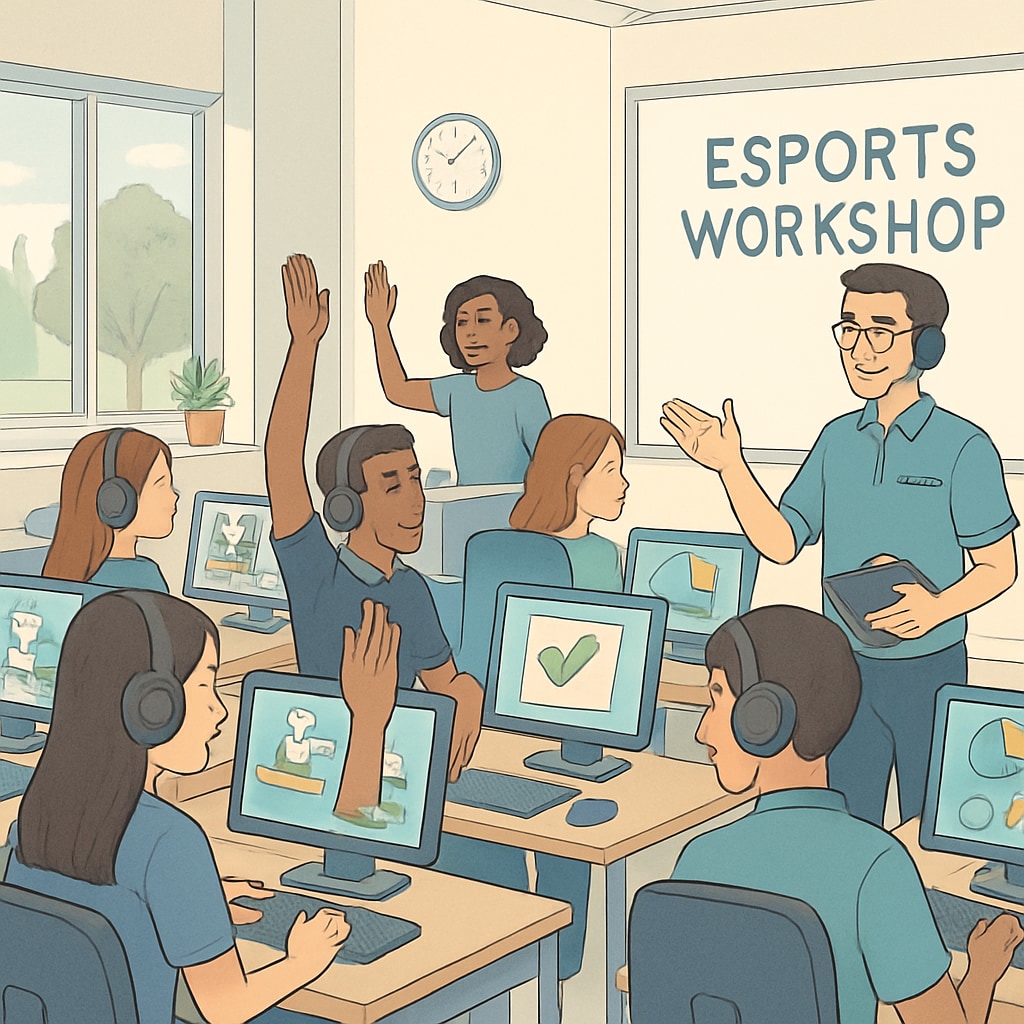 Students learning through esports in a classroom setting, showcasing GameClass and NASEF initiatives.