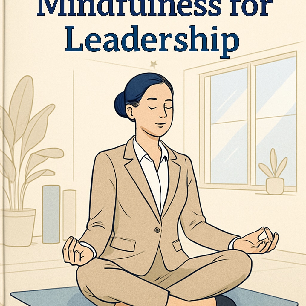 Female entrepreneur practicing yoga for leadership mindfulness