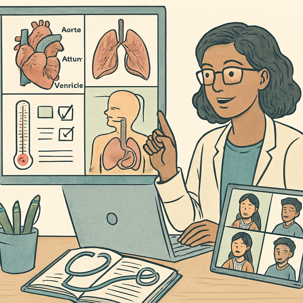 Teaching medical concepts through online courses for non-medical background learners.