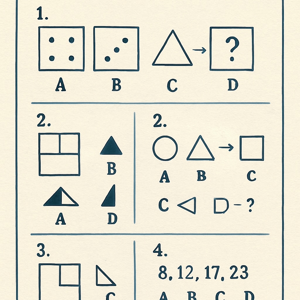 A professional depiction of an IQ test sheet used in schools, symbolizing cognitive evaluation for gifted children. Intelligence test sheet for evaluating gifted children